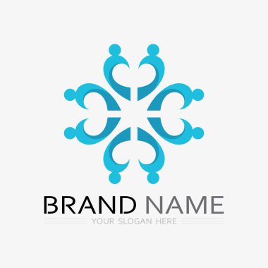 Sağlık İnsanları Logo Vektör Çizim Şablonu