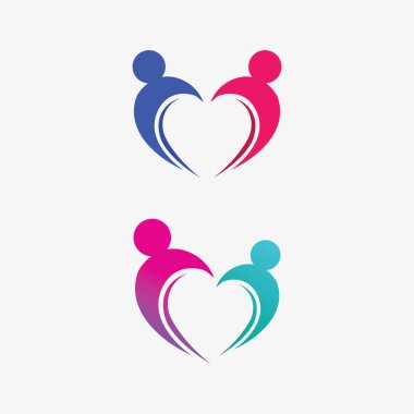 Sağlık İnsanları Logo Vektör Çizim Şablonu