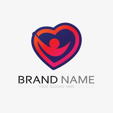 Sağlık İnsanları Logo Vektör Çizim Şablonu