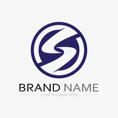S logo yazı tipi ve S harfi logo tasarım vektörü grafiği