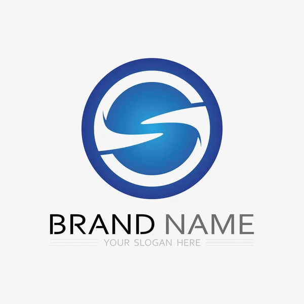 Logo Font Lettera Logo Design Vettoriale Grahic — Vettoriale Stock