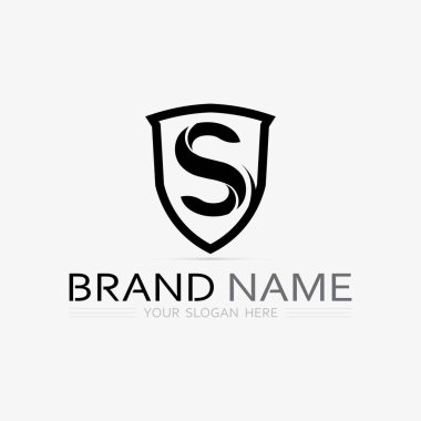 S logo yazı tipi ve S harfi logo tasarım vektörü grafiği