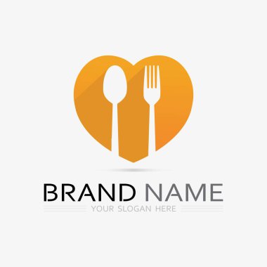 Mutfak ve Şef Logo Yiyecek İkona Rezonansı ve Kafein VECTOR