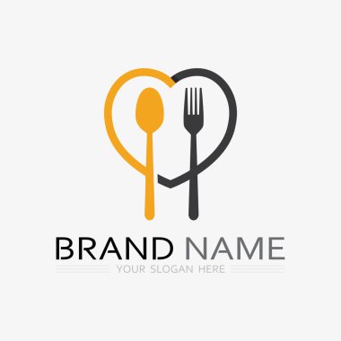 Mutfak ve Şef Logo Yiyecek İkona Rezonansı ve Kafein VECTOR