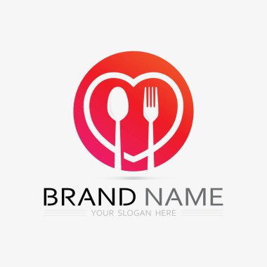 Mutfak ve Şef Logo Yiyecek İkona Rezonansı ve Kafein VECTOR