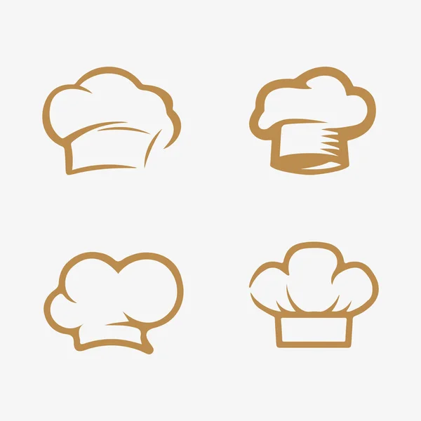 Keuken Chef Logo Voeding Icon Resto Cafe Ontwerp — Stockvector