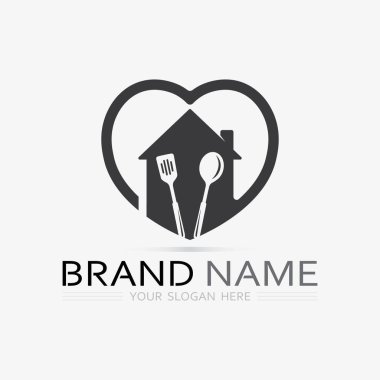 Mutfak ve Şef Logo Yiyecek İkona Rezonansı ve Kafein VECTOR