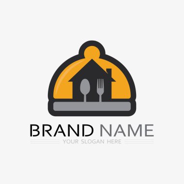 Mutfak ve Şef Logo Yiyecek İkona Rezonansı ve Kafein VECTOR