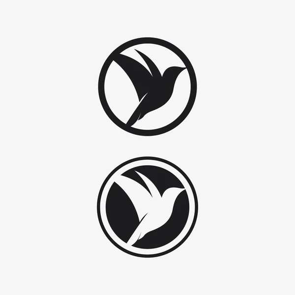 Pájaro Logo Vector Icono Diseño Plantilla — Archivo Imágenes Vectoriales