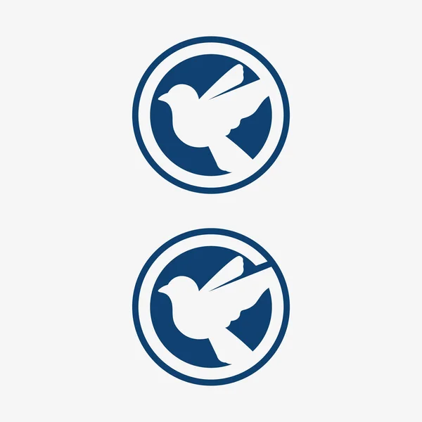 Vögel Und Flügel Logo Tier Vektor Symbol Fliegen Design Illustration — Stockvektor