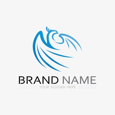 kuşlar ve kanat logosu hayvan vektör ikonu sinek tasarım örnekleme grafiği