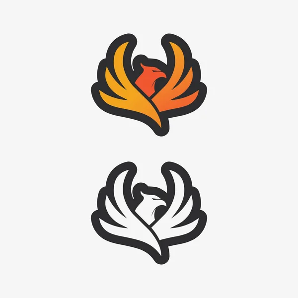 Fugler Vinge Logo Dyrevektorikon Fly Design Illustrasjon Mal Grafisk – stockvektor