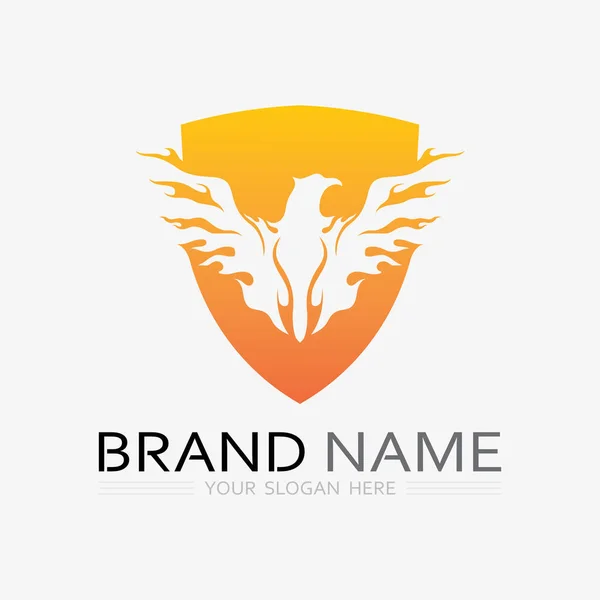 Kuşlar Kanat Logosu Hayvan Vektör Ikonu Sinek Tasarım Örnekleme Grafiği — Stok Vektör