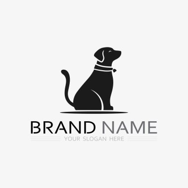 Köpek logosu ve ikon hayvan vektör çizimi grafiği