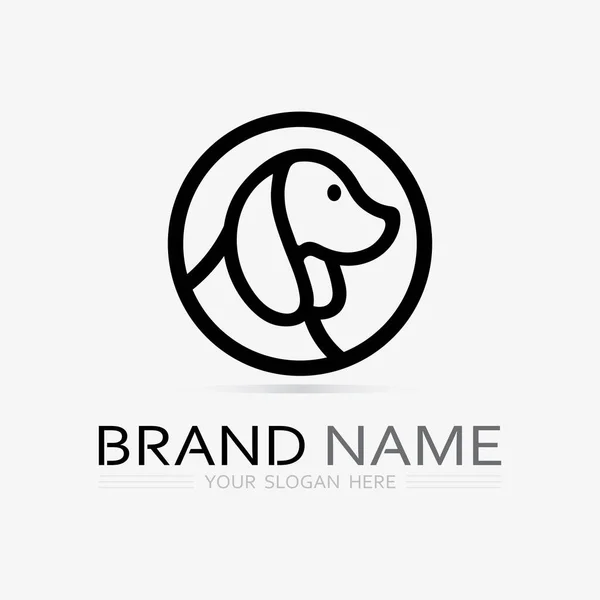 Logotipo Del Perro Icono Animal Vector Ilustración Diseño Gráfico — Vector de stock