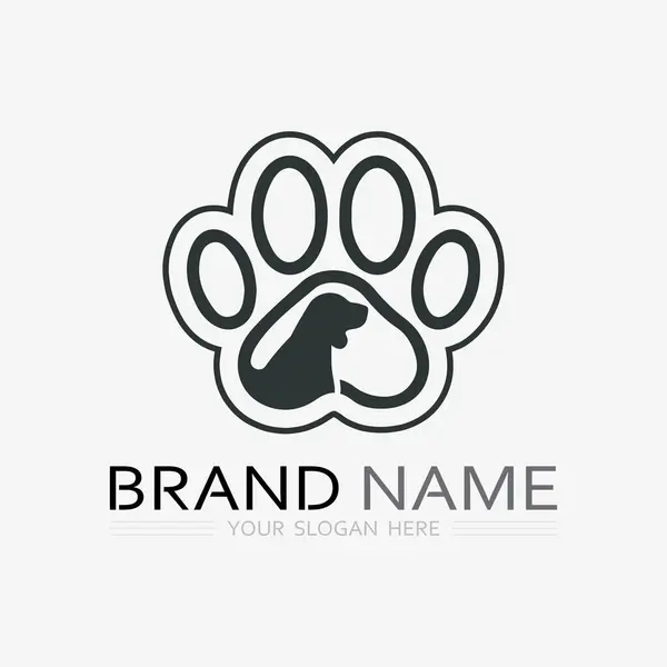 犬のロゴとアイコン動物ベクトルイラストデザイングラフィック — ストックベクタ