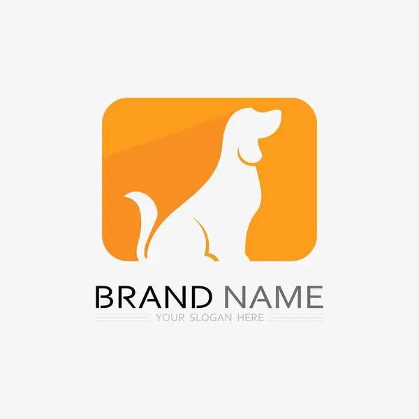 Hund Logo Und Symbol Tier Vektor Illustration Design Grafik — Stockvektor