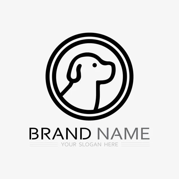 Logotipo Cão Ícone Animal Vetor Ilustração Gráfico Design —  Vetores de Stock