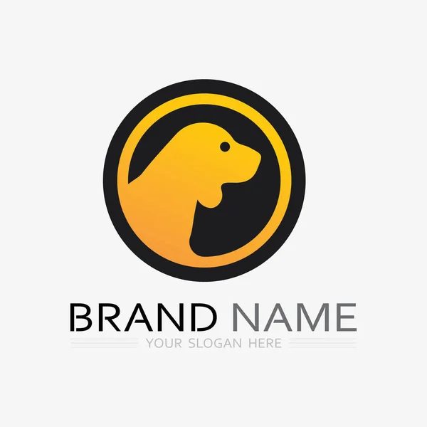 Logotipo Del Perro Icono Animal Vector Ilustración Diseño Gráfico — Vector de stock