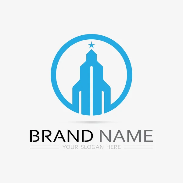 Logo Vektör Illüstrasyon Tasarımı Emlak Logo Şablonu Logo Simgesi Simgesi — Stok Vektör