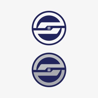 Logo vektör illüstrasyon tasarımı, Emlak logo şablonu, logo simgesi simgesi