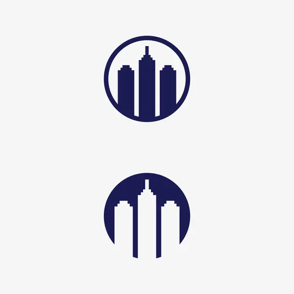 Conception Illustration Vectorielle Logo Bâtiment Modèle Logo Immobilier Icône Symbole — Image vectorielle