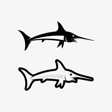 Balık soyut simge tasarım logo şablonu, balıkçılık kulübü veya çevrimiçi dükkanın yaratıcı vektör sembolü.  