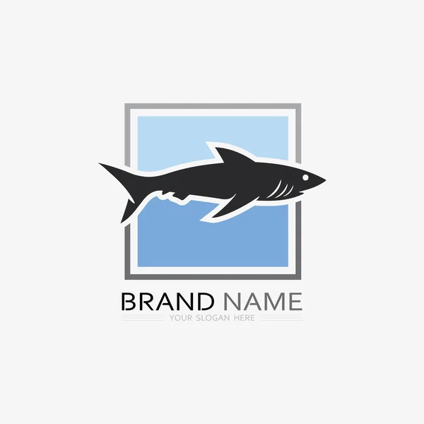 Plantilla Logotipo Diseño Icono Abstracto Pescado Símbolo Vectorial Creativo Club — Vector de stock