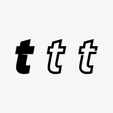 T harfi logo resmi ve yazı tipi T tasarım grafik vektörü 