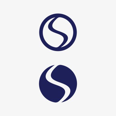 S logo yazı tipi ve S harfi logo tasarım vektörü grafiği