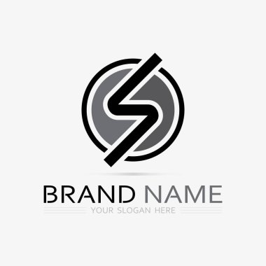 S logo yazı tipi ve S harfi logo tasarım vektörü grafiği