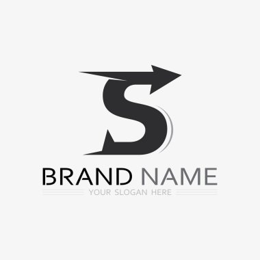 S logo yazı tipi ve S harfi logo tasarım vektörü grafiği