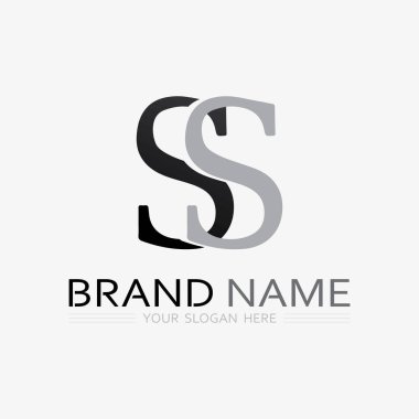 S logo yazı tipi ve S harfi logo tasarım vektörü grafiği