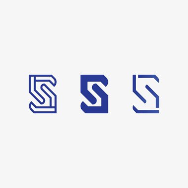 S logo yazı tipi ve S harfi logo tasarım vektörü grafiği