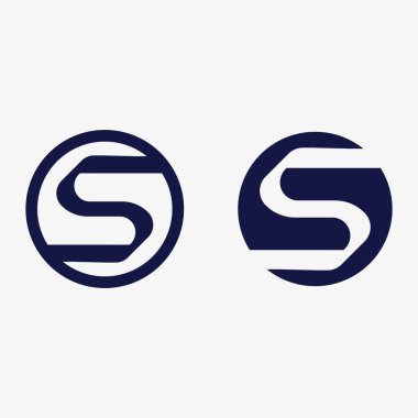 S logo yazı tipi ve S harfi logo tasarım vektörü grafiği