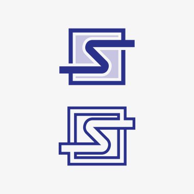 S logo yazı tipi ve S harfi logo tasarım vektörü grafiği