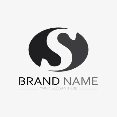 S logo yazı tipi ve S harfi logo tasarım vektörü grafiği