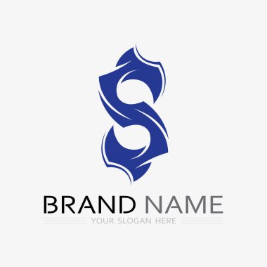 S logo yazı tipi ve S harfi logo tasarım vektörü grafiği