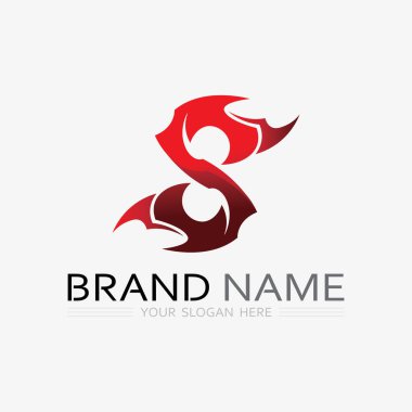 S logo yazı tipi ve S harfi logo tasarım vektörü grafiği