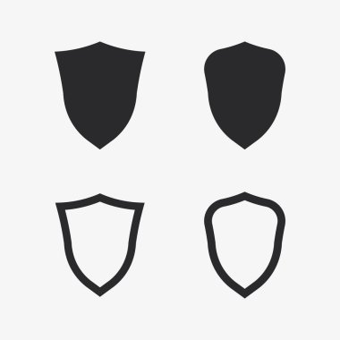 Kalkan logo tasarım vektörü, kalkan amblemi logo şablonu, logosymbol simge vektörü