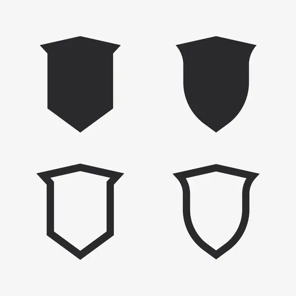 Kalkan Logo Tasarım Vektörü Kalkan Amblemi Logo Şablonu Logosymbol Simge Stok Illüstrasyon