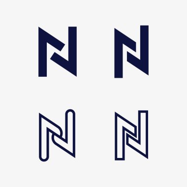 N Harfi Logo Şablonu vektör resimleme tasarımı