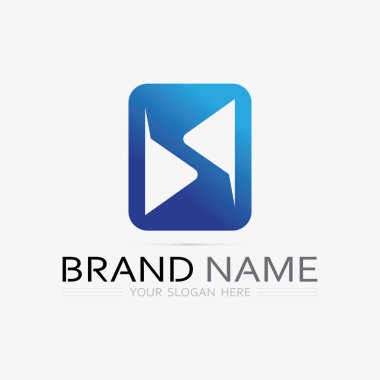 S logo yazı tipi ve S harfi logo tasarım vektörü grafiği