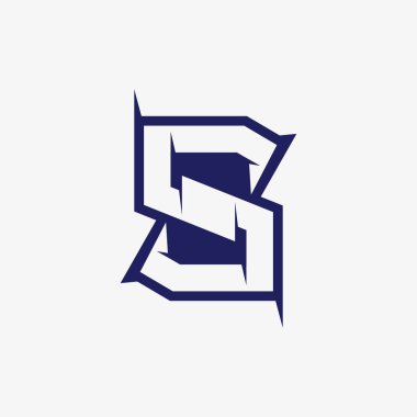 S logo yazı tipi ve S harfi logo tasarım vektörü grafiği