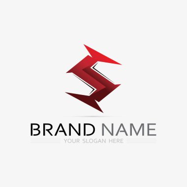 S logo yazı tipi ve S harfi logo tasarım vektörü grafiği