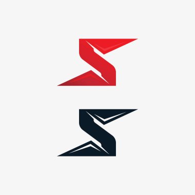S logo yazı tipi ve S harfi logo tasarım vektörü grafiği