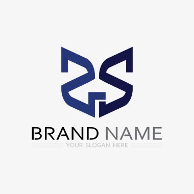 S logo yazı tipi ve S harfi logo tasarım vektörü grafiği