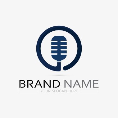 Müzik logosu ve Simge Vektörü illüstrasyon tasarımı