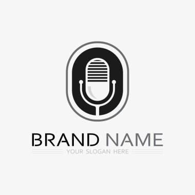 Müzik logosu ve Simge Vektörü illüstrasyon tasarımı