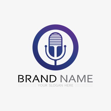 Müzik logosu ve Simge Vektörü illüstrasyon tasarımı